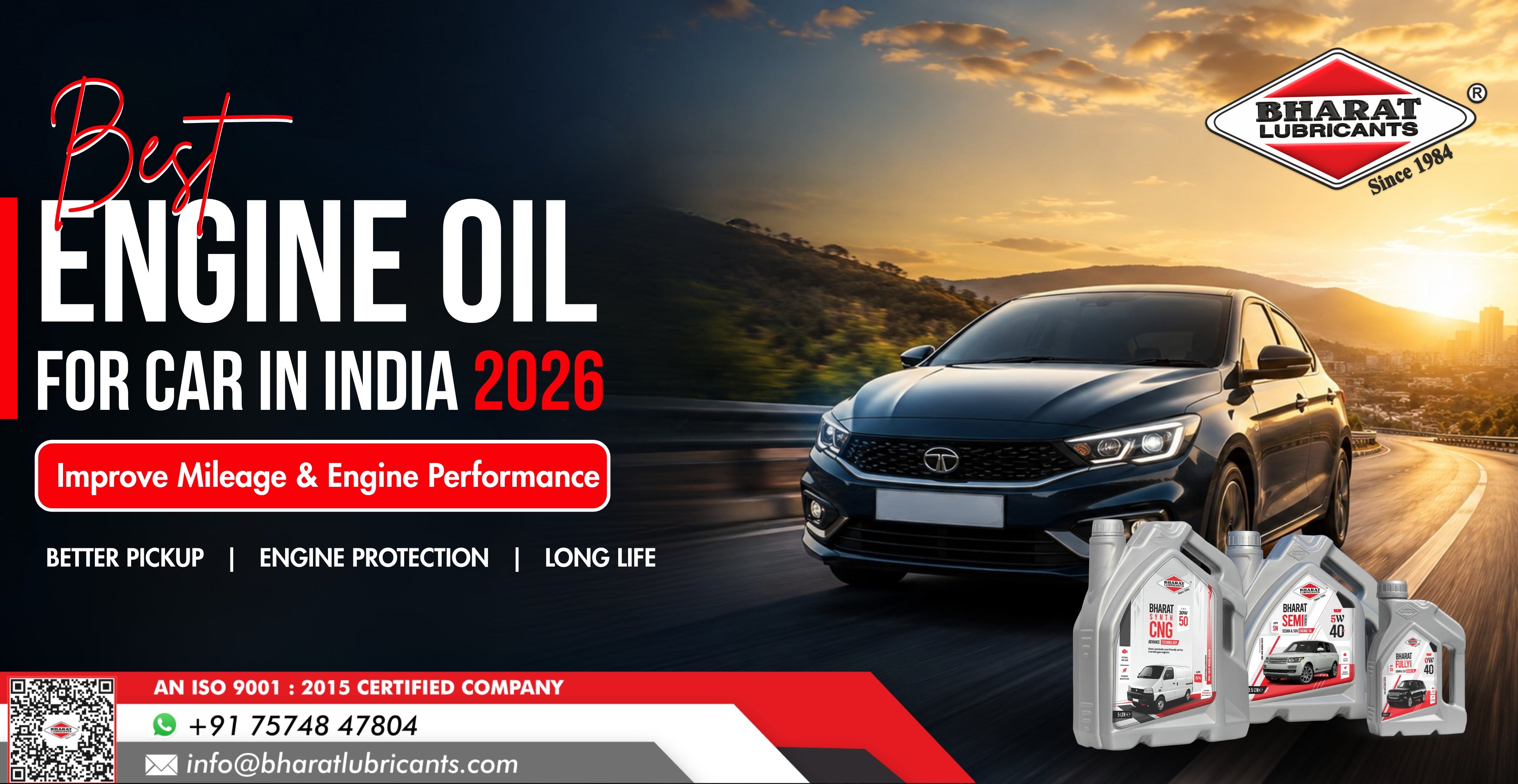 Best Engine Oil for Car in India 2026 | Improve Mileage  Bharat Lubricants