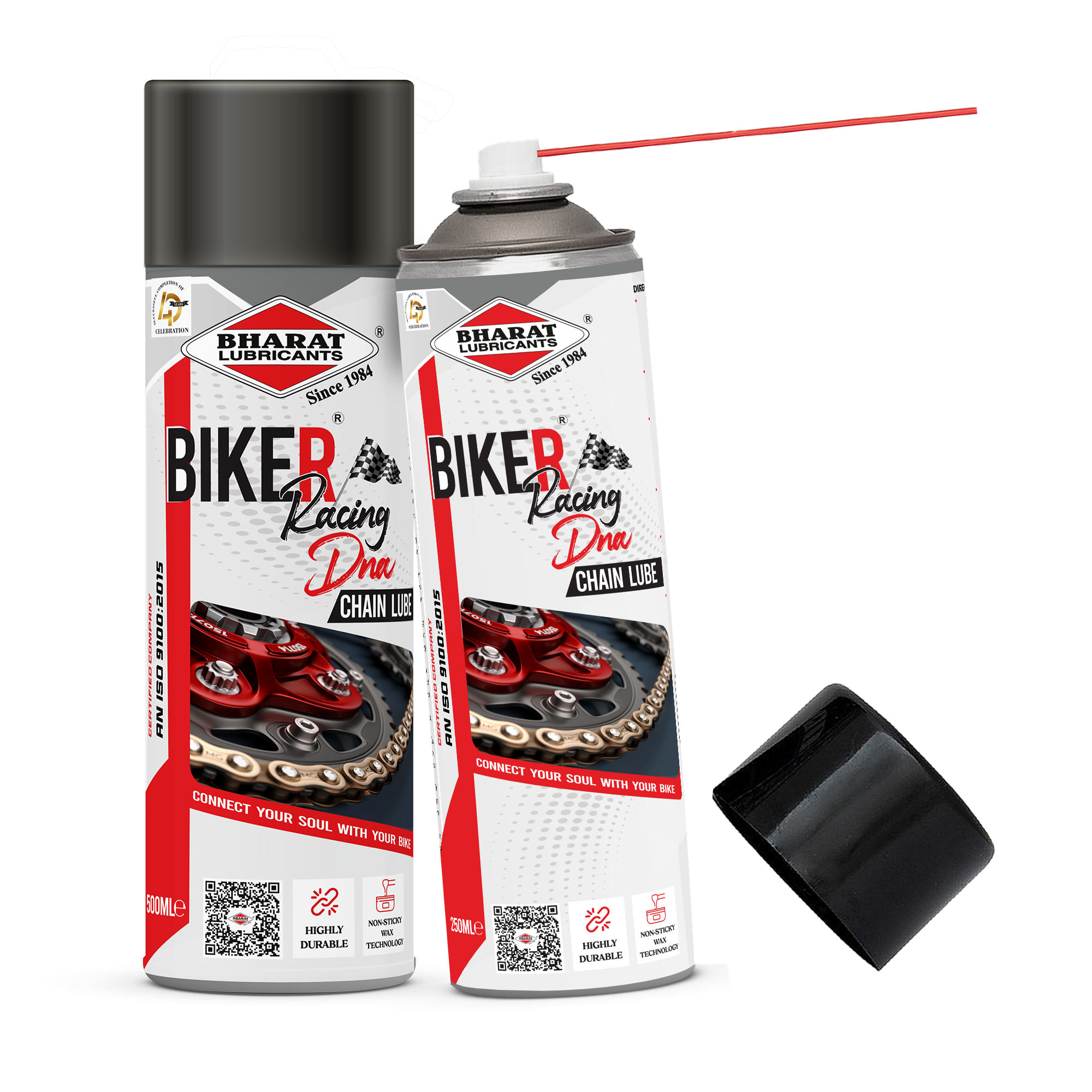 Bharat Biker Racing D.N.A Adhesive Chain Lube Spray | Bike Chain Cleaner Bharat Lubricants Bharat Biker Racing D.N.A Adhesive Chain Lube Spray | Bike Chain Cleaner Bharat Lubricants