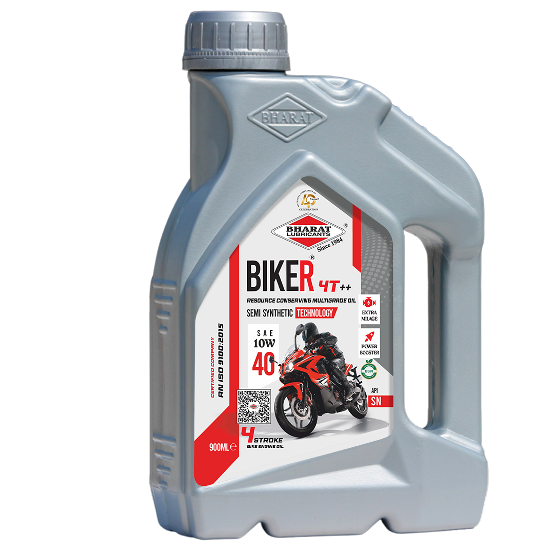 BHARAT BIKER 4T Plus 10W40 – Semi-Synthetic Engine Oil for 4-Stroke Motorcycles