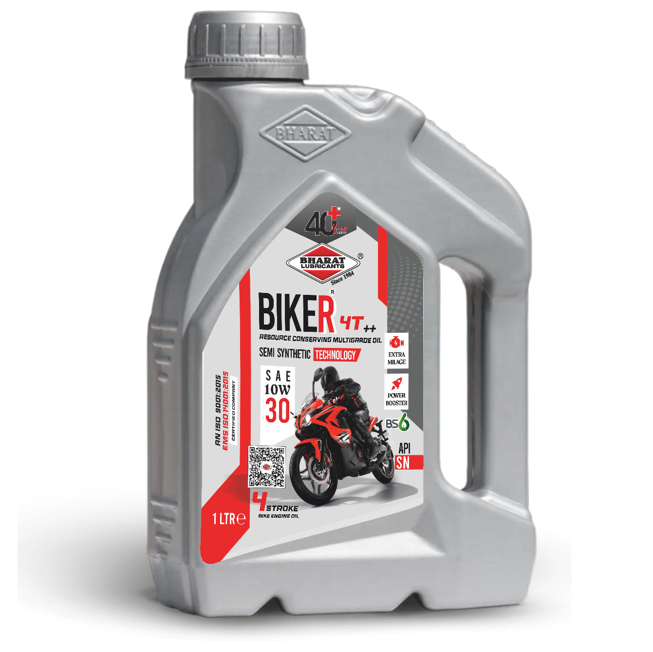 Bharat Biker 4T Plus+ 10W30 4 Stroke Bike Engine Oil (SST) – API SN