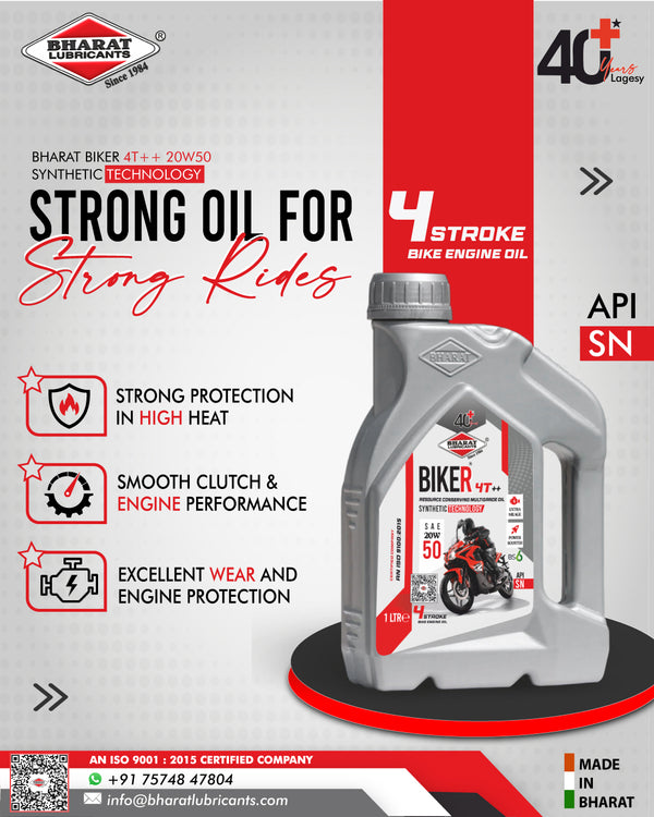 BHARAT BIKER 4T Plus 20W-50  API SN