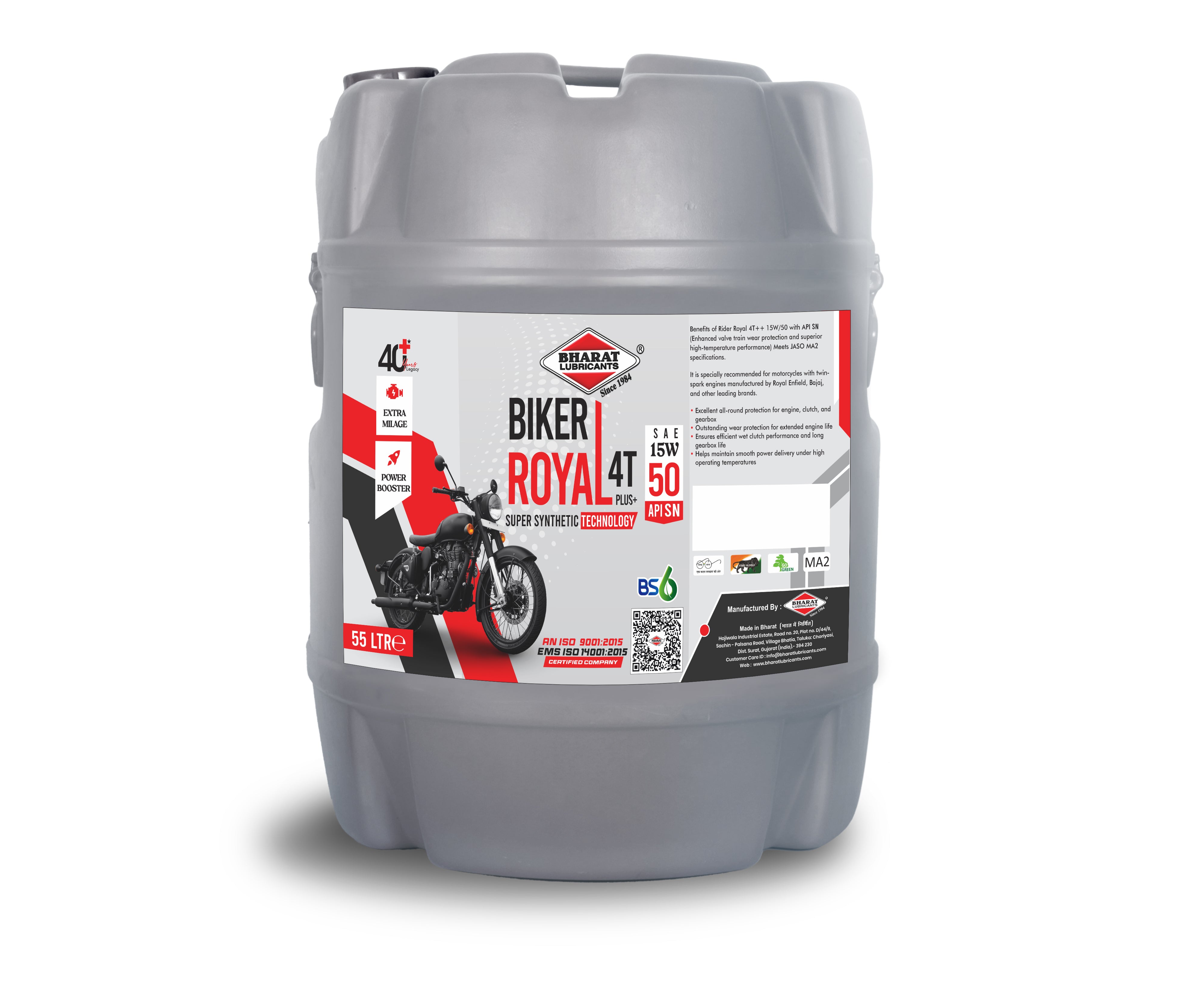 BHARAT Biker Royal 4T Plus 15W/50 (AT) API SN
