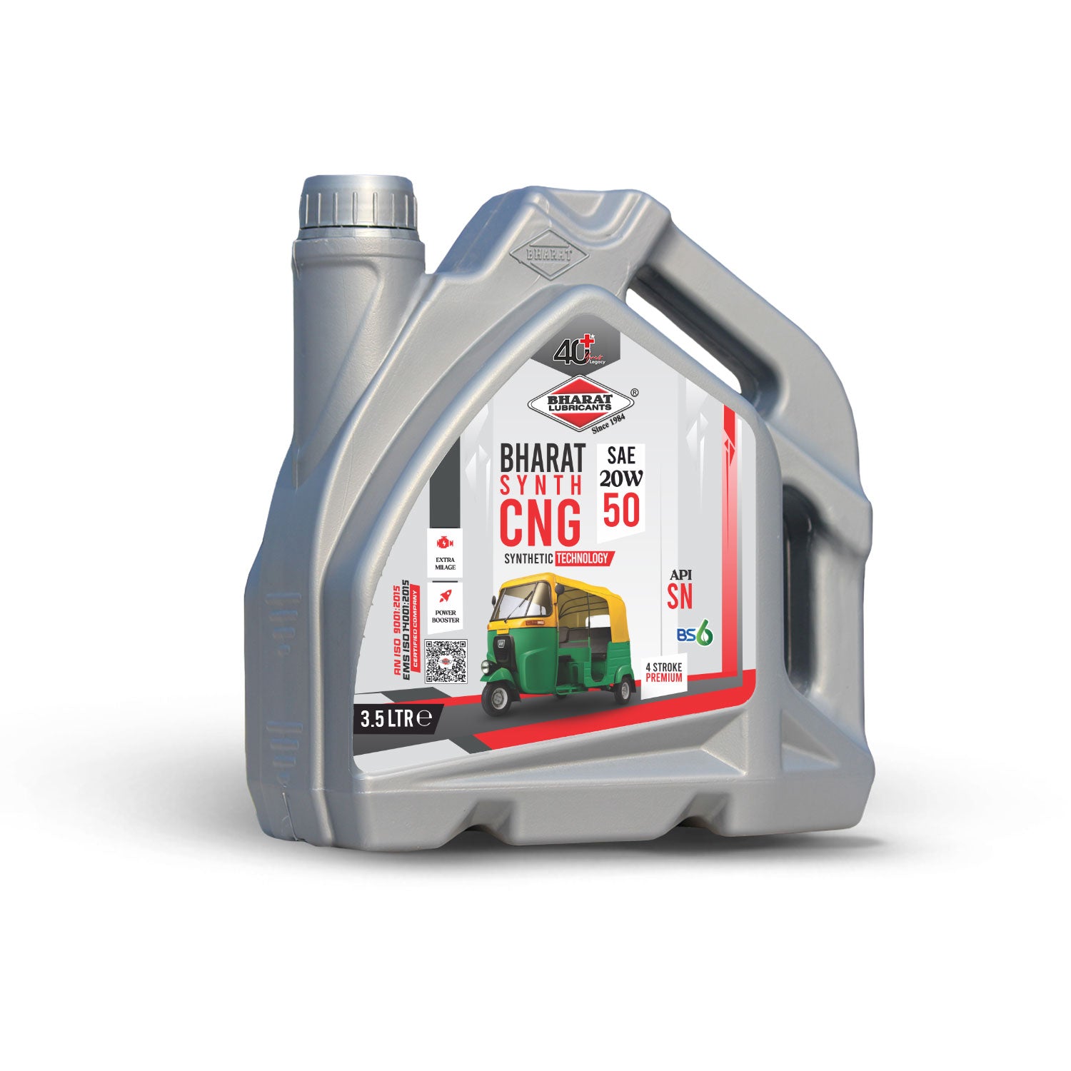 Best CNG Auto Rickshaw Engine Oil 20W50 for 3 Wheeler Passenger Commercial Vehicles